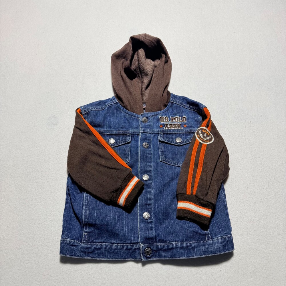 U.S. Polo Assn. 3T Denim Jacket Brown Toddler Hoodie